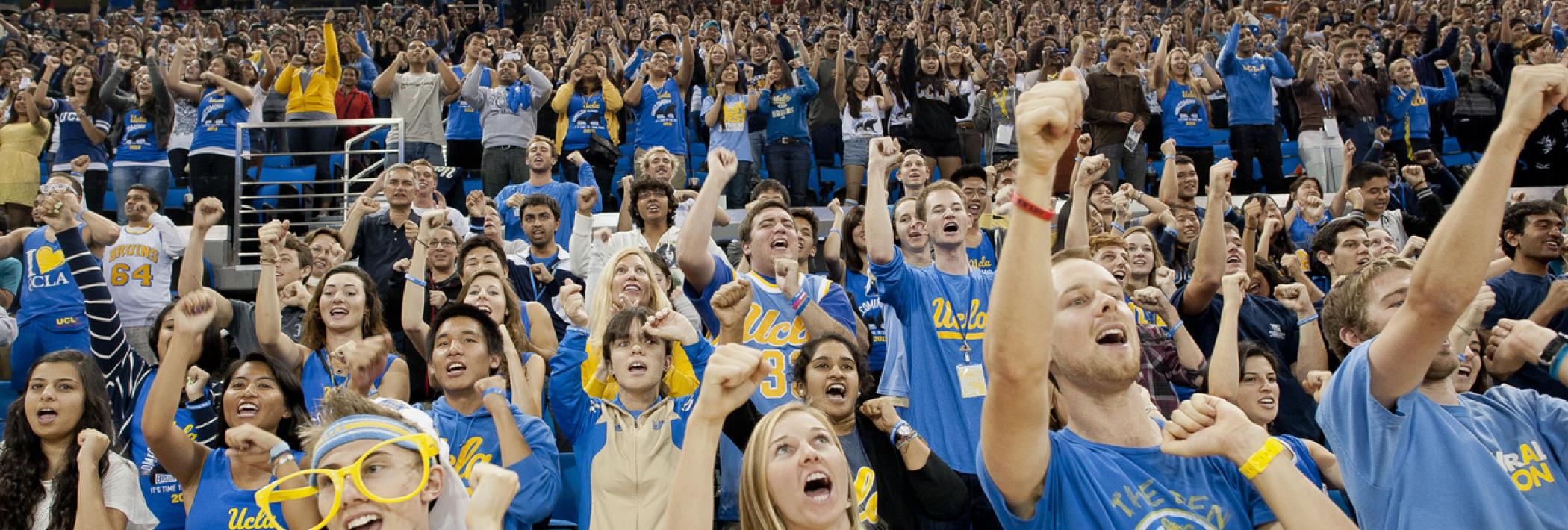 Bruin fans at athletic event